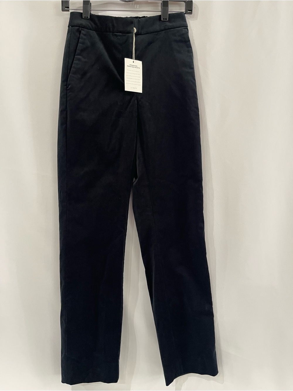 J Crew black velvet style lined pants women’s size 00